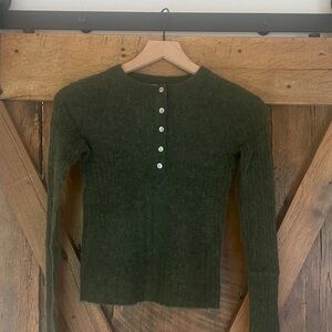 Madewell XS Sage Green Long Sleeve Sweater